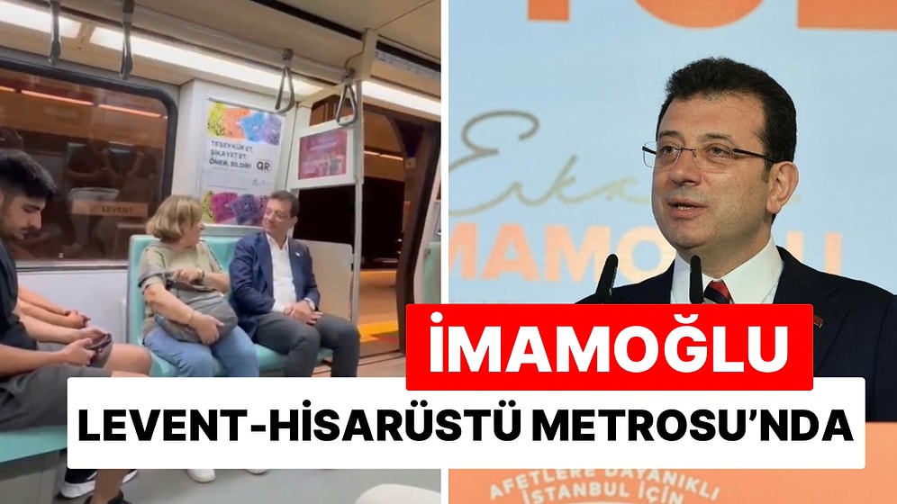 Ekrem İmamoğlu’nun Levent - Hisarüstü Metrosunda Yolculuk Yaptığı Anları İBB Haber Paylaştı