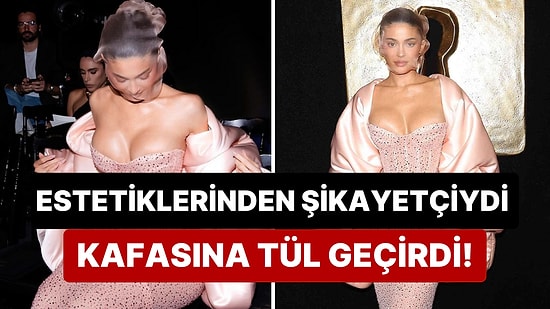 Estetikleriyle Güzellik Algılarını Baştan Yaratıp Ayarlarımızla Oynayan Kylie Jenner Yüzünü Tülle Kapattı