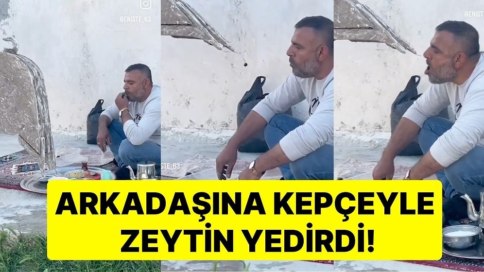 Arkadaşına Kepçeyle Zeytin Yedirerek Karizmayı Arşa Çıkaran Operatör