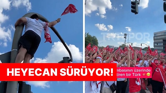 Türkiye-Çekya Maçı İçin Hamburg’da Buluşan Taraftarlar Sokaklara Renk Kattı