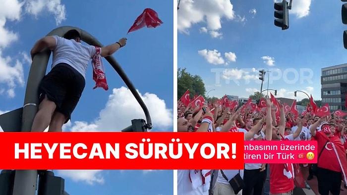Türkiye-Çekya Maçı İçin Hamburg’da Buluşan Taraftarlar Sokaklara Renk Kattı
