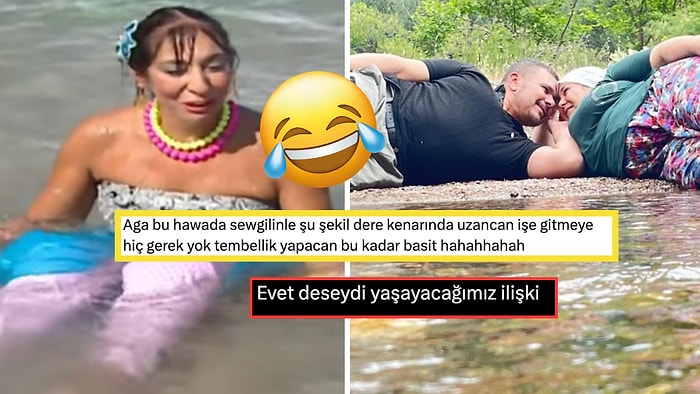 Var Bir Hayalimiz! Dere Kenarında Samimi Pozlar Veren Çifte Kumrular Goygoycuların Diline Düştü