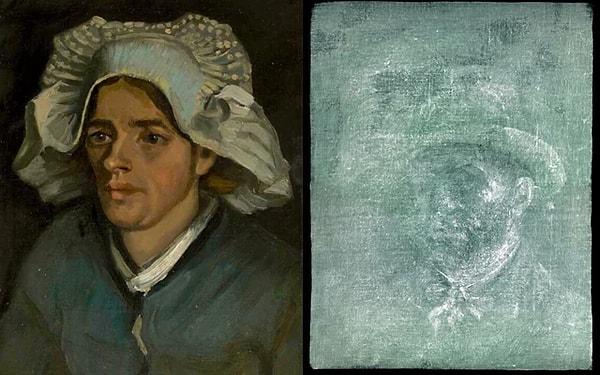 11. Vincent Van Gogh'un gizli bir otoportresi olan bu resim, 'Köylü Kadının Başı' adlı tablonun arkasındaki tutkal ve karton katmanlarının altında saklı kalmıştır.