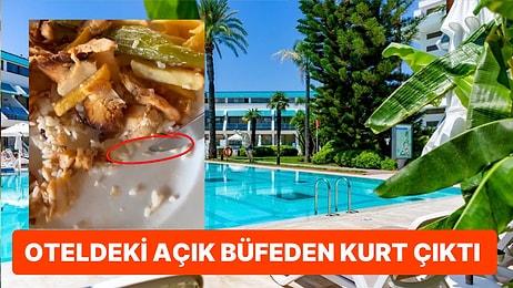 Antalya'daki 5 Yıldızlı Otelin Açık Büfesinden Yemek Alan Müşterinin Tabağındaki Kurt Böyle Görüntülendi