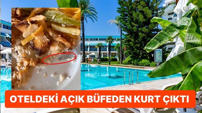 Antalya'daki 5 Yıldızlı Otelin Açık Büfesinden Yemek Alan Müşterinin Tabağındaki Kurt Böyle Görüntülendi