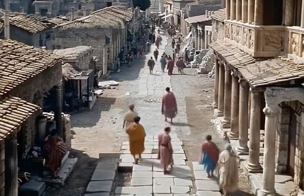 Yapay Zeka kullanılarak Roma İmparatorluğu döneminde günlük yaşamın nasıl olabileceği gösterildi.