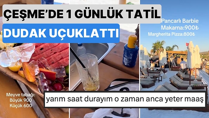 Meyve Tabağı 900 TL! Bir Vatandaş Çeşme'de Bir Plajda Geçirdiği Bir Günün Maliyetini Paylaştı