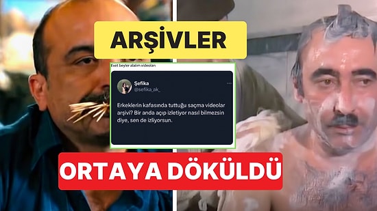 Erkeklerin Kafasında Tuttuğu Saçma Videolar Arşivine Gelen Tweetler Hayattan Soğutacak!