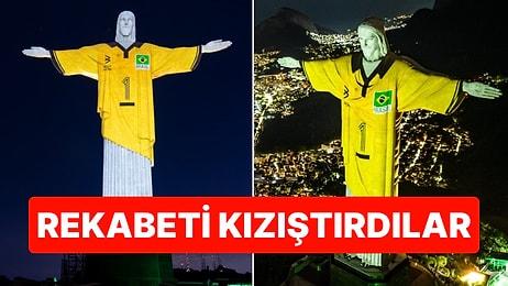 En Büyük Rakip Brezilya Moda Girdi Bile: Kurtarıcı İsa Heykeli'ne Olimpiyat Formasını Giydirdiler!