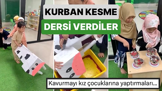 Tüm Aşamalar Maketlerle Canlandırıldı: Malezya'da Bir Anaokulunda Çocuklara Kurban Kesme Eğitimi Verildi