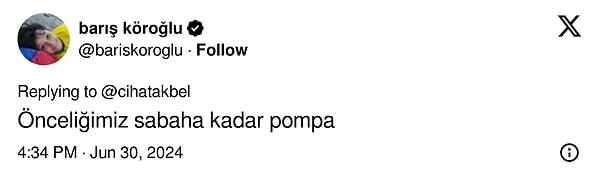 Bir kullanıcı TRT Spor canlı yayınındaki 'pompa' skandalını hatırlatarak şunları yazdı: