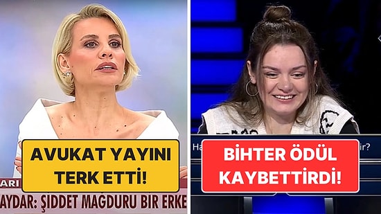 Milyoner'in "Bihter" Sorusundan Esra Erol'da Yayın Terk Eden Avukata TV Dünyasında Bugün Yaşananlar