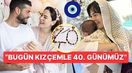 Taze Anne-Baba Yıldız Çağrı Atiksoy ve Berk Oktay Çifti Kızları Mira Milena'nın 40'ını Uçurdu!