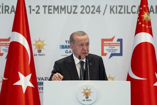 AK Parti Genel başkanı ve Cumhurbaşkanı Recep Tayyip Erdoğan, partisinin Kızılcahamam'da gerçekleşen Yerel Yönetimler İstişare ve Değerlendirme Toplantısı'nda gündeme ilişkin açıklamalarda bulundu.