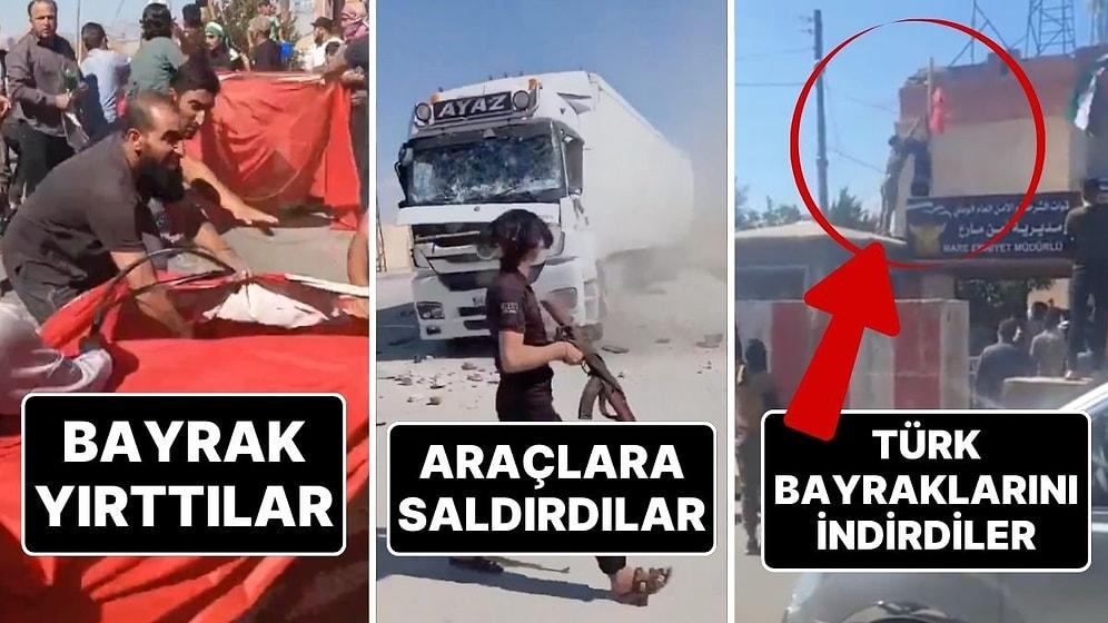 Suriye’de Tansiyon Yükseldi: Türk Vatandaşlarına, Araçlarına ve Türk Bayrağına Saldırılar Yapıldı