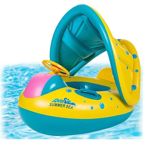 4. Bebekler için hem eğlenceli hem de güvenli bir yüzme deneyimi sunan şişme bir ürün.