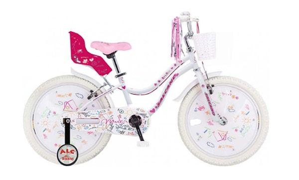 5. Boyu 120-140 cm arası olan kız çocukları için 20" jantlı sade şıklığa sahip bir bisiklet.