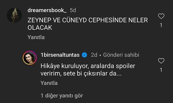 Yönetmenin geçtiğimiz sezon için Zeynep ve Cüneyd arasında aşk olmayacağını duyurmasının ardından, gazeteci Birsen Altuntaş'ın yeni sezon için hikaye kurulduğunu söylemesi de bu iddiayı güçlendirdi.