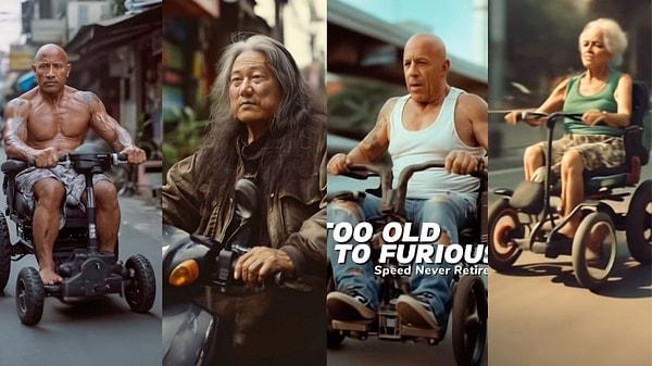 'Paskoboy' isimli Instagram kullanıcısın hazırladığı videoda filmdeki karakterlerin 75 yaş üzeri halleri yer aldı.