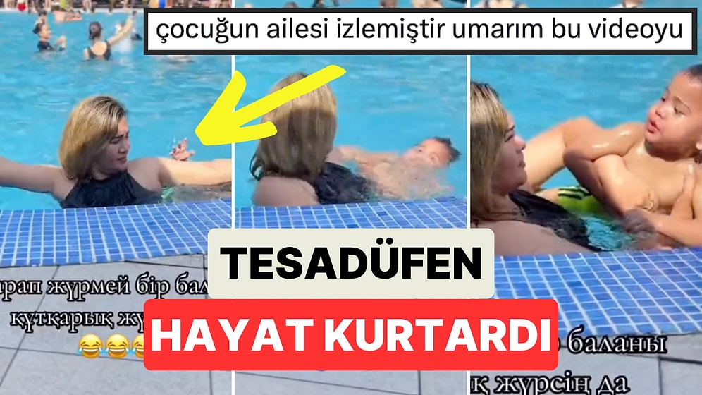 Çocuk Can Havliyle Koluna Yapıştı: Bir Kadın Havuzda Fotoğraf Çektirmek İsterken Tesadüfen Hayat Kurtardı