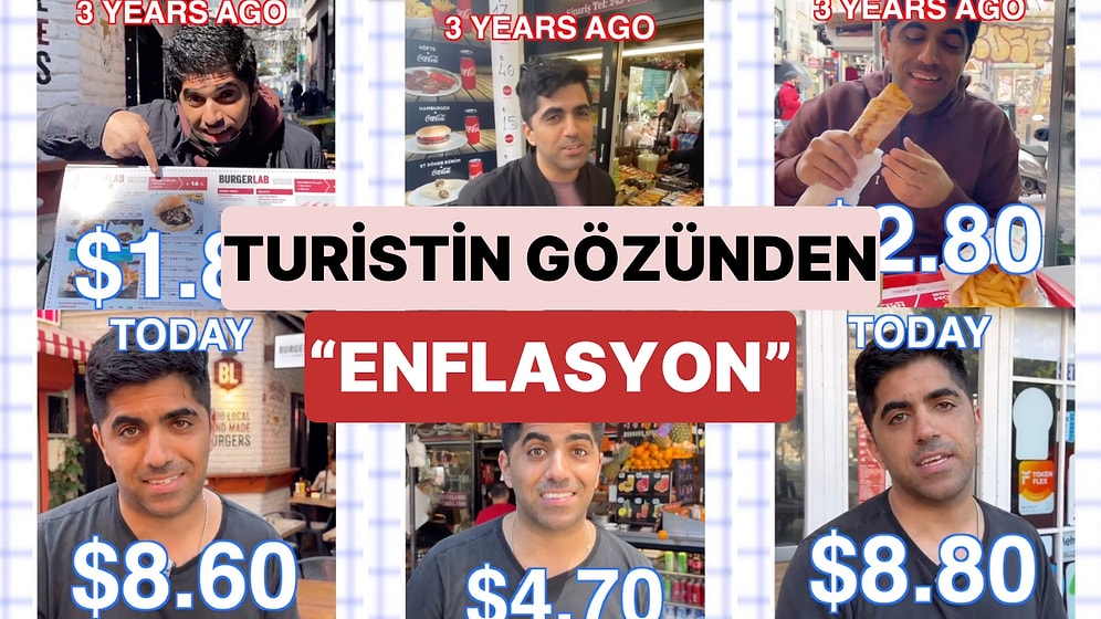 2021'de Ülkemize Gelen Bir Turist Eski ve Yeni Fiyatları Karşılaştırarak Türkiye'deki Enflasyonu Anlattı