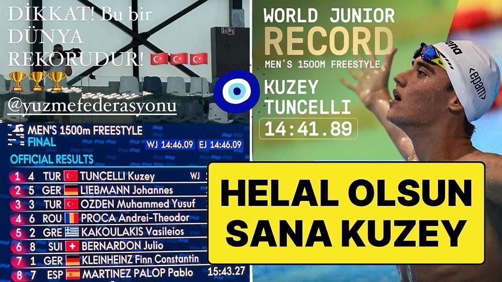 Milli Yüzücü Kuzey Tunçelli, Dünya ve Avrupa Gençler Rekorlarını Kırarak Şampiyon Oldu