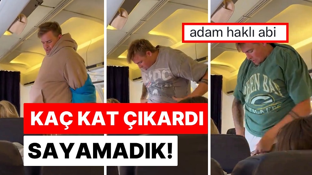 Fenalık Geçirdik! Bagaj Ücreti Ödememek İçin Her Şeyi Üst Üste Giyen Adam