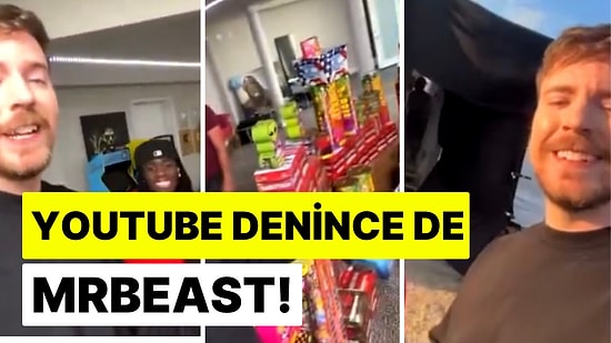 Ünlü YouTuber MrBeast Yine Şov Yaptı: Tarlaya Kurdukları Odayı Havai Fişeklerle Uçurdular