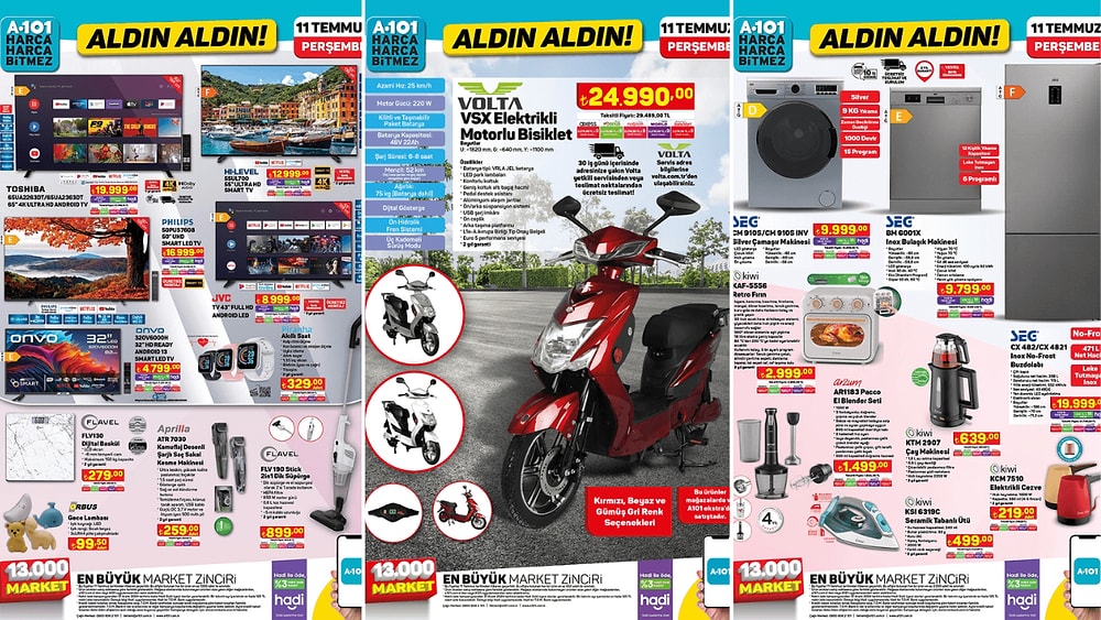 A101'e Elektrikli Motorlu Bisiklet Geliyor! 11 Temmuz 2024 A101 Aldın Aldın Kataloğu