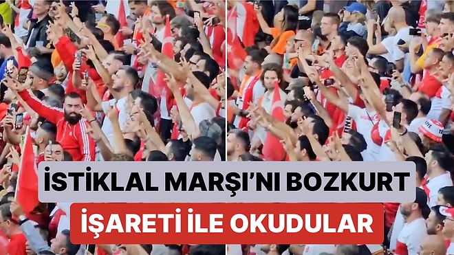 Merih Demiral'a Verilen Cezayı Protesto Etmek İsteyen Taraftarlar İstiklal Marşı'nı Bozkurt İşareti ile Okudu