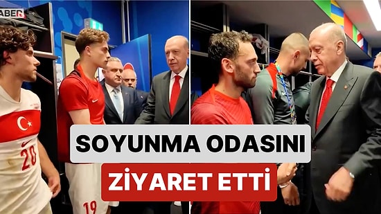 Maçı Tribünden İzleyen Erdoğan Maçın Ardından A Milli Futbol Takımımızı Soyunma Odasında Ziyaret Etti