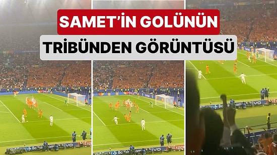 Maçın İlk Yarısında Gelen ve Hepimizi Sevince Boğan Samet'in Kafa Golü Tribünden Böyle Görüntülendi