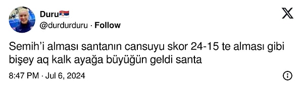 20. Keşke daha çok oynayabilseydi.