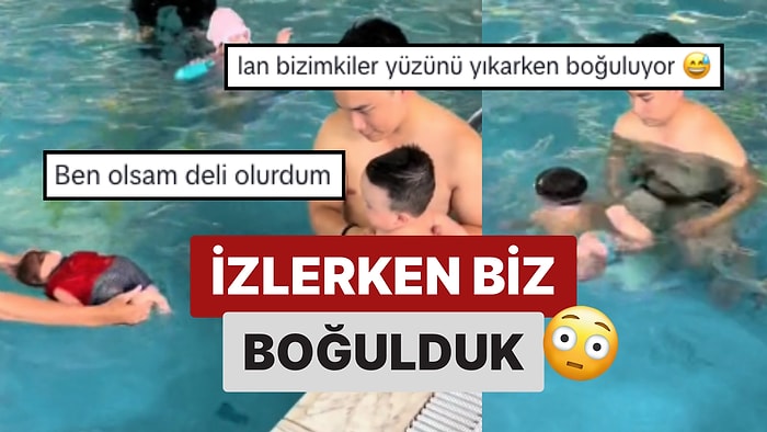 Çocuklara Yüzmeyi Öğretmek İçin Kullanılan O Yöntemi Görünce Ağzınız Açık Kalacak!