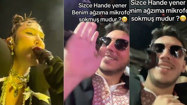 Ünlü şarkıcı Hande Yener'in bir konserinde çekilen görüntüler sosyal medya platformu TikTok'ta viral oldu.