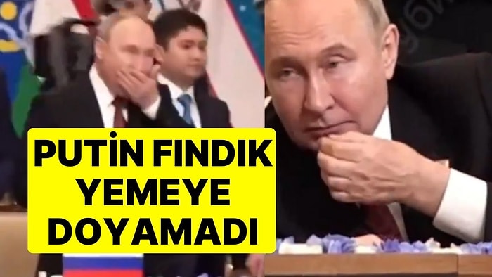 Vladimir Putin Şanghay İşbirliği Zirvesinde Masasındaki Bütün Fındıkları Yedi!
