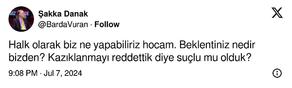 Gelen tepkiler şu şekilde 👇