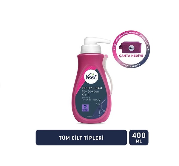 3. Veet Professional Tüy Dökücü Krem Tüm Cilt Tipleri