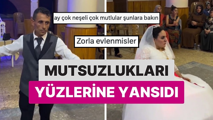 Zorla mı Evleniyorlar? Düğündeki Gelin ve Damat Mutsuzluklarıyla Gündem Oldu