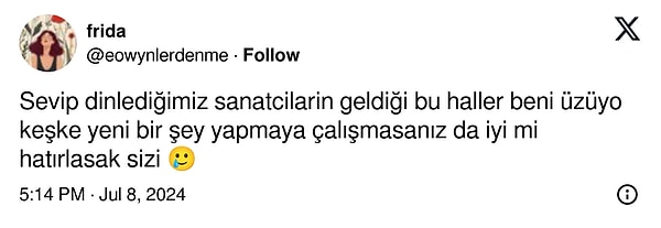 Sonra da Nazan Öncel'in autotune basıldığı için ne dediğinin bile anlaşılmadığı, Z kuşağını yakalayayım derken evlere şenlik sözlerle doldurduğu şarkısı için kimler ne demiş beraber bakalım!