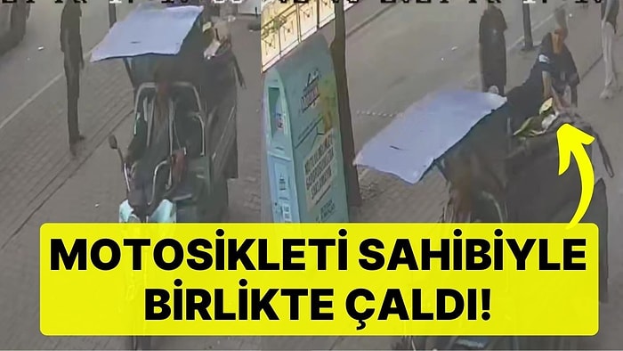 Adana'da Bir Garip Hırsızlık! Motosikleti Sahibiyle Birlikte Çaldı