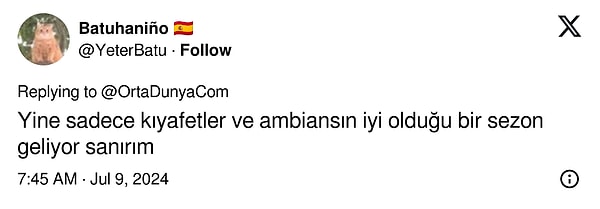 Sizin 'Yüzüklerin Efendisi: Güç Yüzükleri' dizisinin ikinci sezonundan beklentileriniz neler? Yorumlara buyrun!