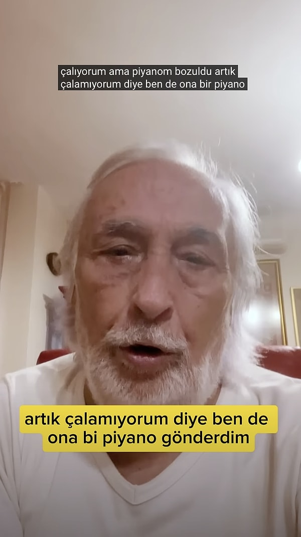 Kendisinin de küçük Ali'ye bir piyano hediye ettiğini anlattı.