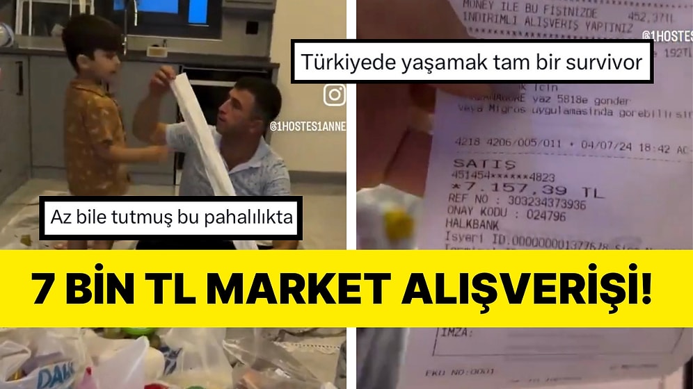 Bir Aile Misafir Davet Ettiği İçin Alışverişe Çıktı ve İhtiyaçlar 7 Bin TL’yi Geçti