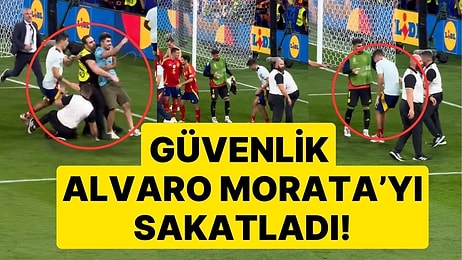 Sahaya Giren Taraftarı Durdurmak İsteyen Güvenlik Görevlisi, Alvaro Morata’yı Sakatladı!