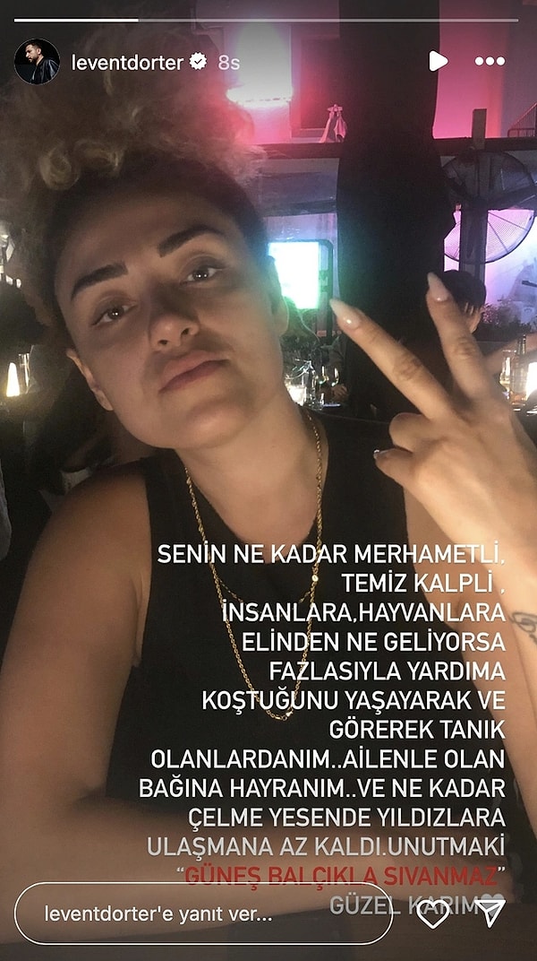 Dilan Çıtak'ın eşi Levent Dörter, yaptığı paylaşım ile eşine destek verirken...