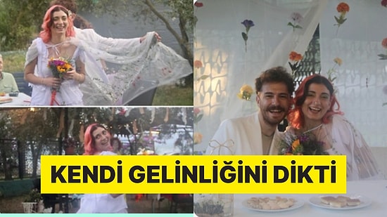 Kalıplara Kafa Tutarak Nikahında Kendi Diktiği Gelinliği Giyen Kadın Viral Oldu