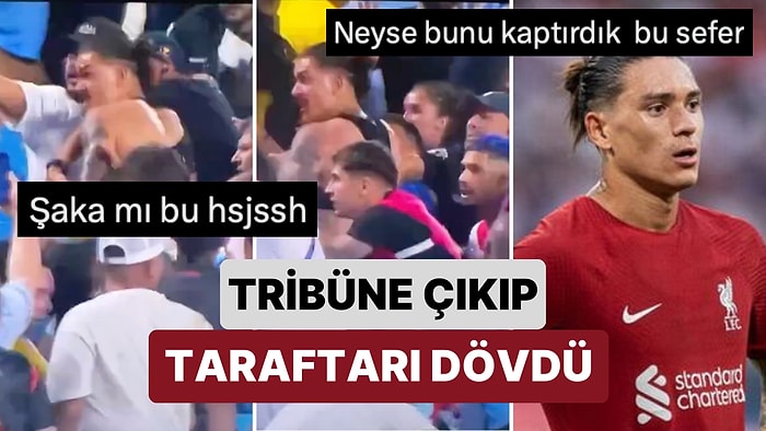 Ayırmakta Güçlük Çektiler: Futbolcu Darvin Nuñez Tribünlere Çıkıp Rakip Taraftarlarla Kavga Etti