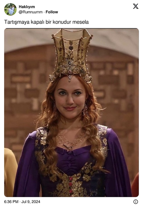 Sanki artık tarih bile ondan ibaret Meryem Uzerli, 'Hürrem Sultan' 👇