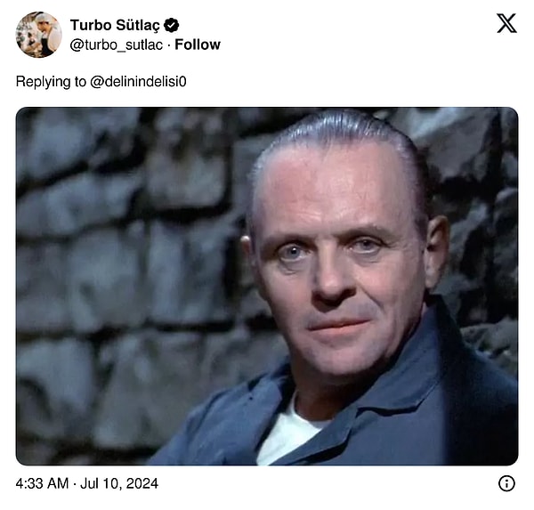 Her karakteriyle milyonları kendisine hayran bırakan Anthony Hopkins, Dr.Hannibal Lecter rolü... 👇